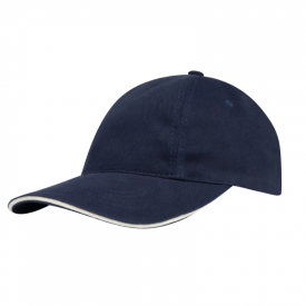 Brushed Promo Cap-Navy/wit