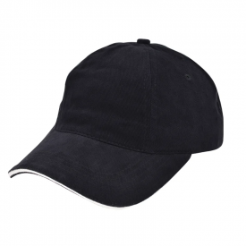 Brushed Promo Cap-Zwart/naturel