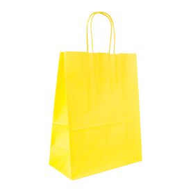 Budget papieren tas 100 g/m² - A4 - diverse kleuren - gedraaid koord