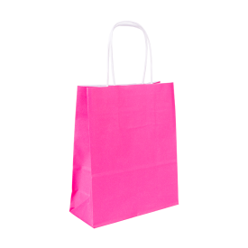 Budget papieren tas 100 g/m² - A5 - diverse kleuren - gedraaid koord