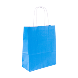Budget papieren tas 100 g/m² - A5 - diverse kleuren - gedraaid koord