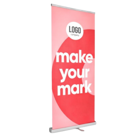 Budget roll-up banner - 85 x 200 cm-Zilver aluminium
