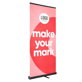 Budget roll-up banner - 85 x 200 cm-Zwart