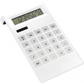 Bureaucalculator met batterijen-Wit