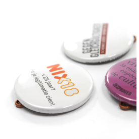 Button met clip 37 mm
