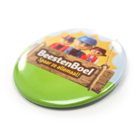 Button met speld 75 mm