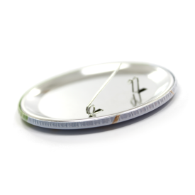 Button met speld 75 mm