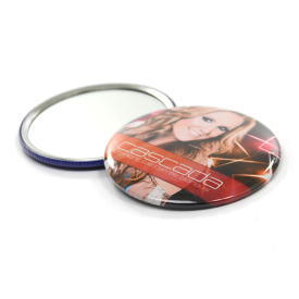 Button met spiegel 75 mm