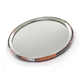 Button met spiegel 75 mm