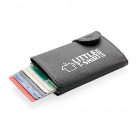 C-Secure aluminium RFID kaarthouder portemonnee - PU - 9.5x6.8x1.6cm