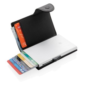 C-Secure aluminium RFID kaarthouder portemonnee - PU - 9.5x6.8x1.6cm