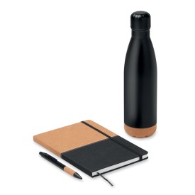 3-delige geschenkset - thermosfles, A5-notitieboek en balpen