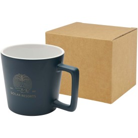 Cali mok 370ml - keramiek - met matte afwerking-Deep sea green