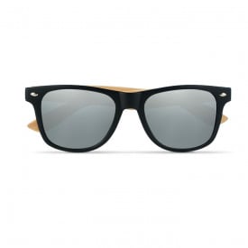 California touch zonnebril met bamboe frame-Glanzend zilver