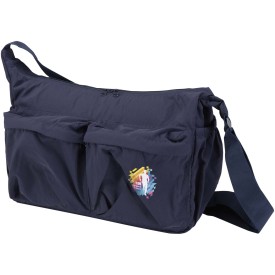 Calli 13" GRS laptoptas van gerecycled nylon-Marineblauw