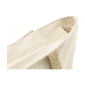 Cancun strandtas 30 L - jute/organisch katoen - 320 g/m² - Oeko-tex - ritssluiting