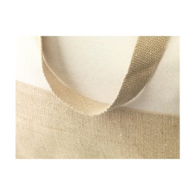Cancun strandtas 30 L - jute/organisch katoen - 320 g/m² - Oeko-tex - ritssluiting
