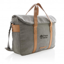 Canvas laptop tas PVC vrij-Grijs