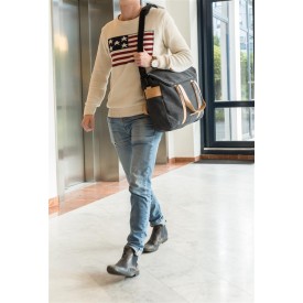 Canvas laptoptas - canvas - 16 L - 15,6" laptopvak - verstelbare schouderriem
