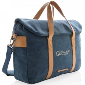 Canvas laptoptas - canvas - 16 L - 15,6" laptopvak - verstelbare schouderriem