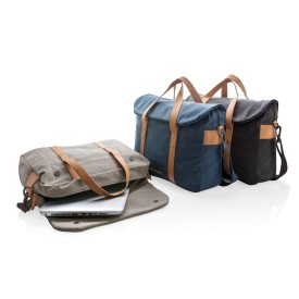 Canvas laptoptas - canvas - 16 L - 15,6" laptopvak - verstelbare schouderriem