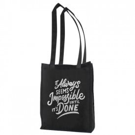 Shopper - canvas - 300g/m² - 32 x 40 x 13 cm - brede bodem - lange hengsels