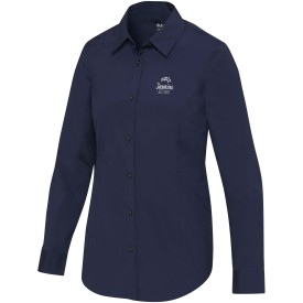 Carnelian poplin damesshirt-Marineblauw