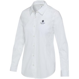Carnelian poplin damesshirt-Wit