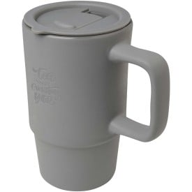 Carter mok 450ml - keramiek- met plastic deksel - vaatwasserbestendig