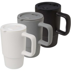 Carter mok 450ml - keramiek- met plastic deksel - vaatwasserbestendig