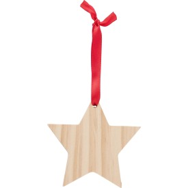 Caspian kerstornament ster - hout