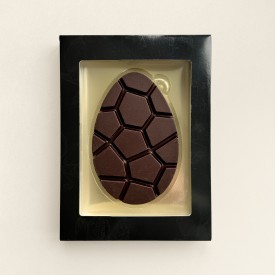 Chocolade paasei - 95 gram - puur - in geschenkdoos - onbedrukt