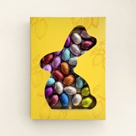Chocolade paaseitjes massief - 240 gram - melk, puur en wit - geschenkdoos - onbedrukt