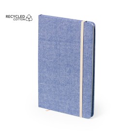 Chancy notitieboek - A5 - gerecycled katoen - 100 vellen - elastieksluiting en lint