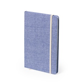 Chancy notitieboek - A5 - gerecycled katoen - 100 vellen - elastieksluiting en lint