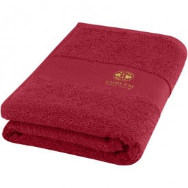 Charlotte badhanddoek 50 x 100 cm van 450 g/m² katoen-Rood