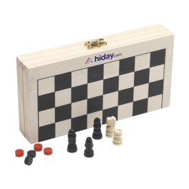CheckMate Game Box 3-in-1 spel-Houtbruin