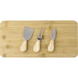 Kaasplank 38 x 19 cm - bamboe - 4-delig