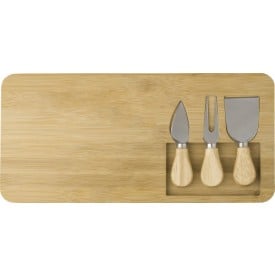Kaasplank 38 x 19 cm - bamboe - 4-delig