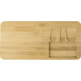 Kaasplank 38 x 19 cm - bamboe - 4-delig