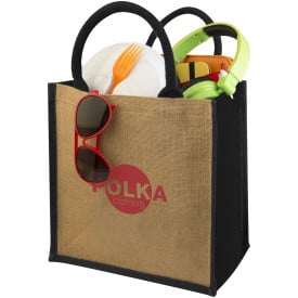 Chennai juten cadeautas-Naturel,zwart