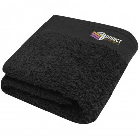 Chloe badhanddoek 30 x 50 cm van 550 g/m² katoen-Zwart