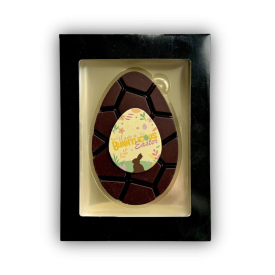 Choco paasei - puur - met paasdesign
