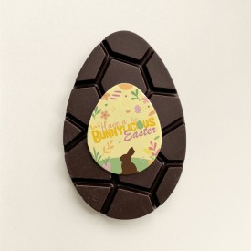 Choco paasei met paasdesign puur-Melk, wit en puur