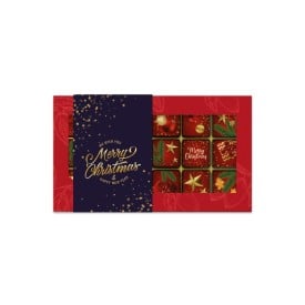 Chocolade Giftbox Kerst - 18 blokjes - gepersonaliseerde sleeve