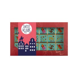 ChocoGiftbox 18 LogoBlokjes Sint-Melk, wit