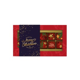 Chocolade Giftbox Kerst - 12 blokjes