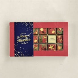 Chocolade Giftbox Kerst - 18 blokjes - 1 blokje met eigen logo