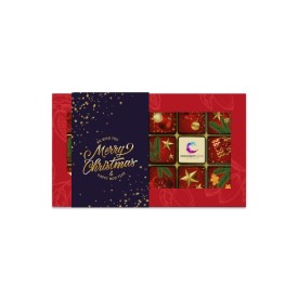 ChocoGiftbox18 LogoBlok Kerst+logo-Melk, wit