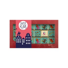 ChocoGiftbox18 Logoblok Sint + logo-Melk, wit